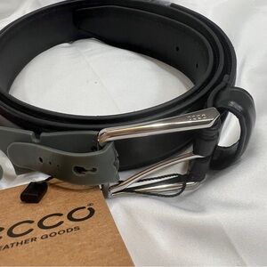 ECCO POC Black Leather Belt 100cm | NWT AW24